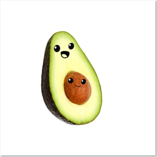 avocado faces Posters and Art